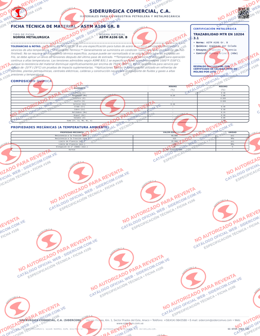 Niple de Acero al Carbono de 1/2" x 3", Schedule XXS, Extremos Planos (PBE), A106-B/A53-B